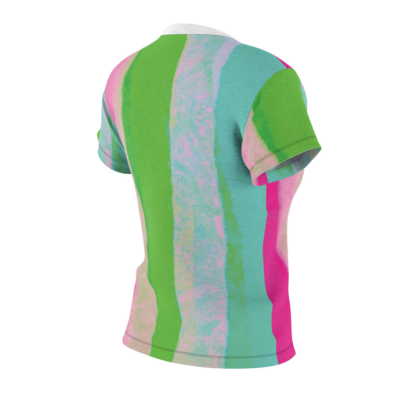 Pretty Neon Lines   Women's Cut & Sew Tee (AOP)