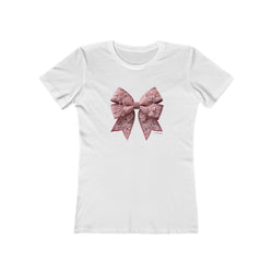 Lace Bow Boyfriend Tee for Women