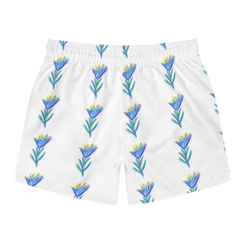 Blue Flower Swim Trunks (AOP)