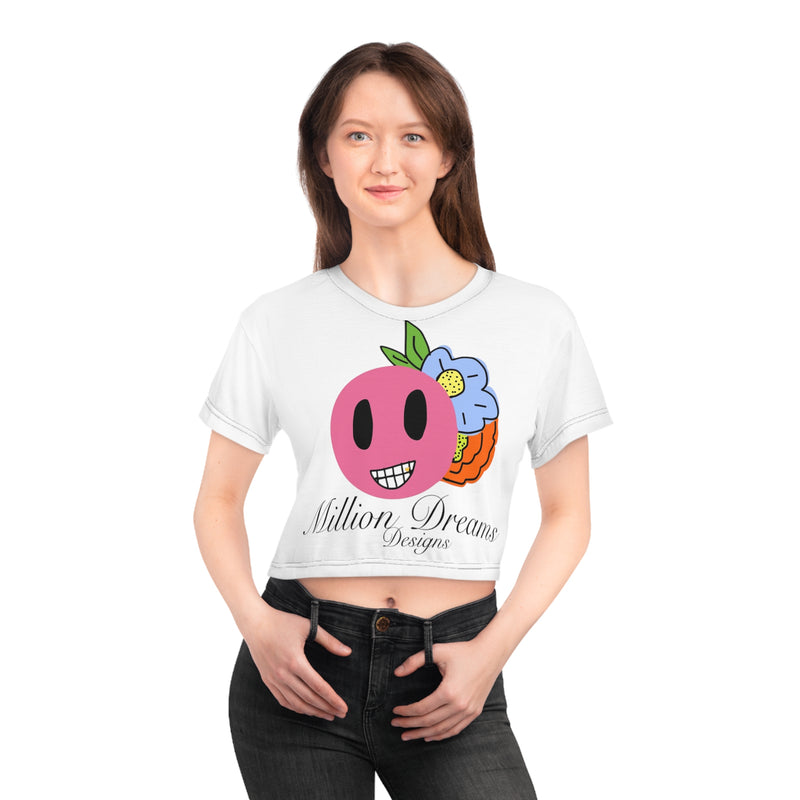 smiley Crop Tee (AOP)