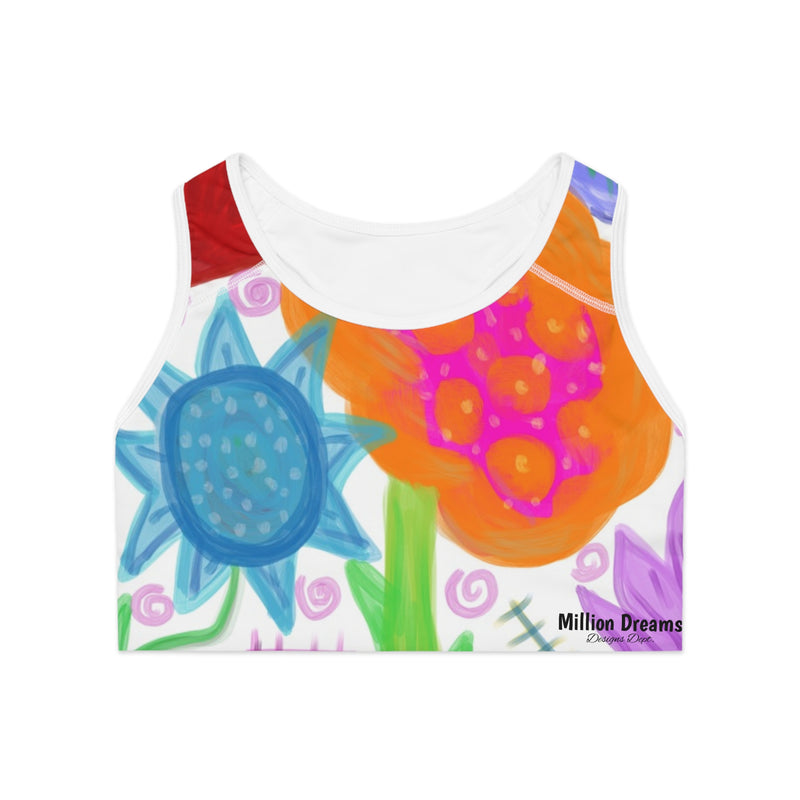 Paint Garden Sports Bra (AOP)