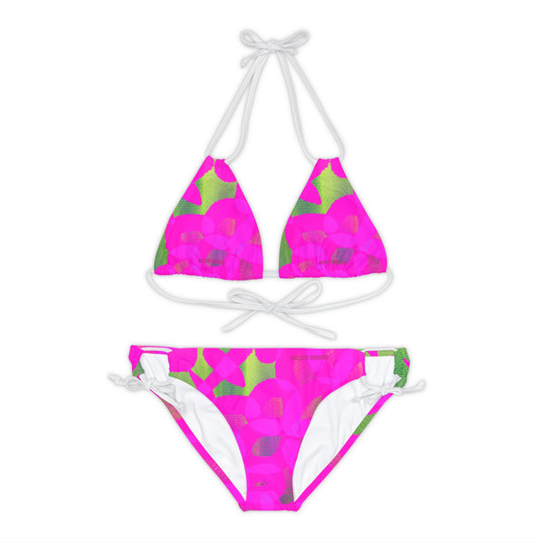 Sketch & Pink Design Strappy Bikini Set (AOP)