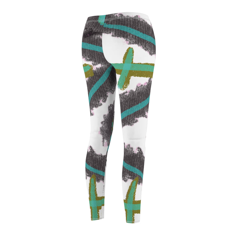 Tribal Star2  Women's Cut & Sew Casual Leggings (AOP)