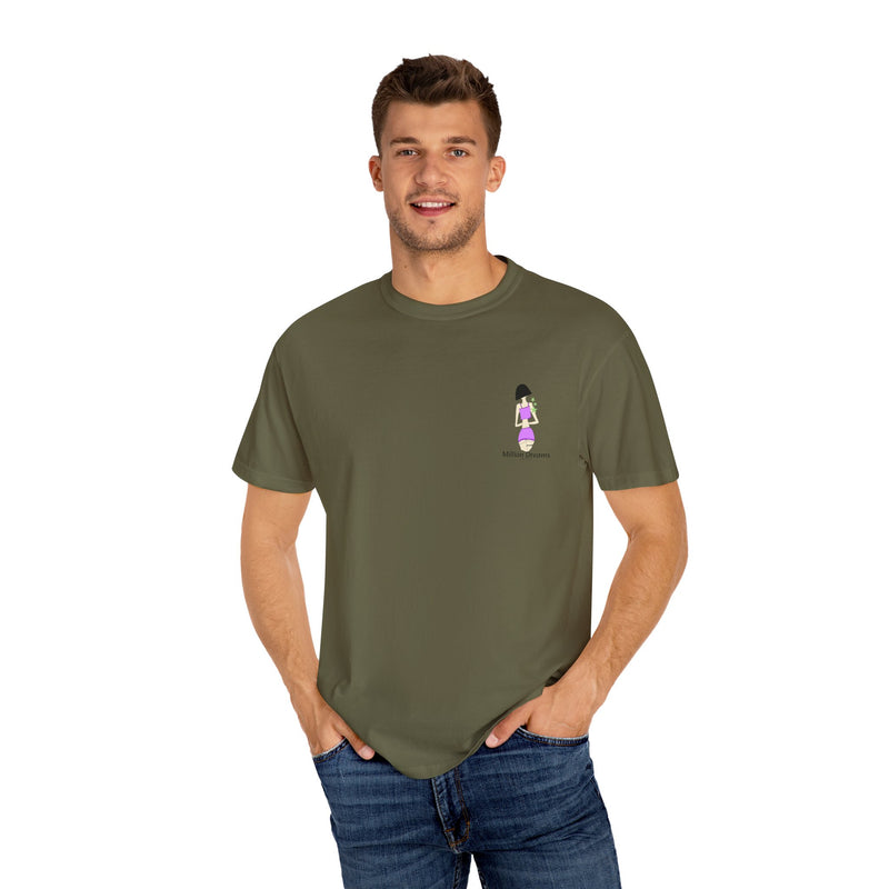 Sexy Girl in Purple Unisex Garment-Dyed T-shirt