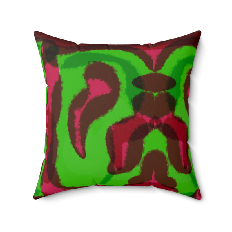 Tye dye Faux Suede Square Pillow