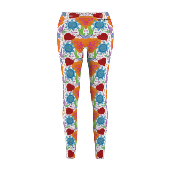 Paint Garden2 Women's Cut & Sew Casual Leggings (AOP)