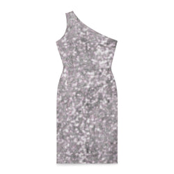 Shimmer illusion Print Shoulder Dress (AOP