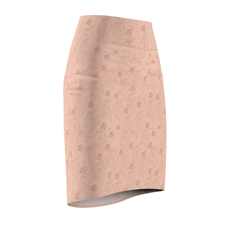 Doodle Print Women's Pencil Skirt (AOP)