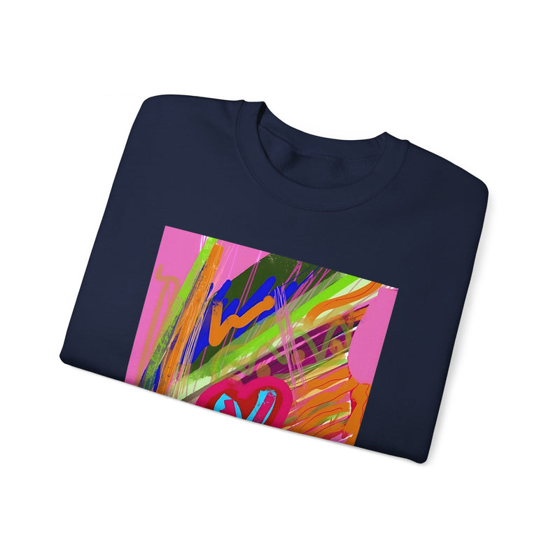 Abstract Frenzy Print Unisex Heavy Blend™ Crewneck Sweatshirt