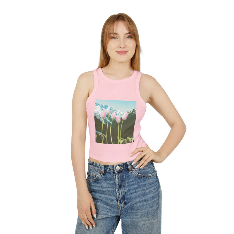 Cold Mountain View Women's Micro Rib Racer Tank Top