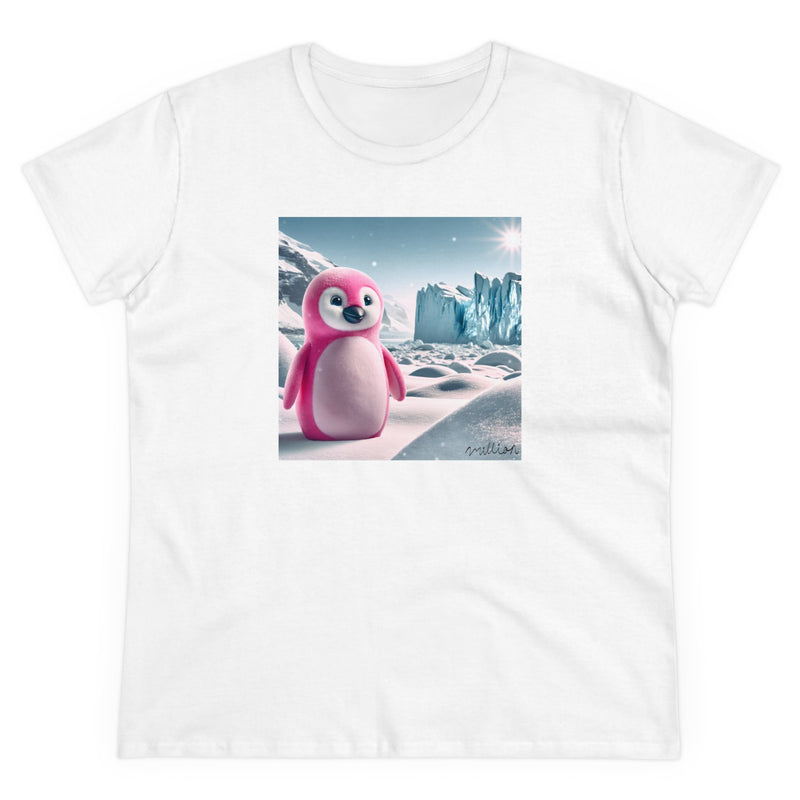 Pink Penguin Women's Midweight Cotton Tee