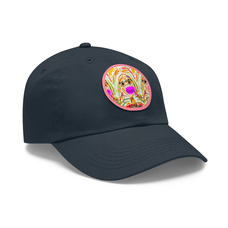 Gum Hat with Leather Patch (Round)