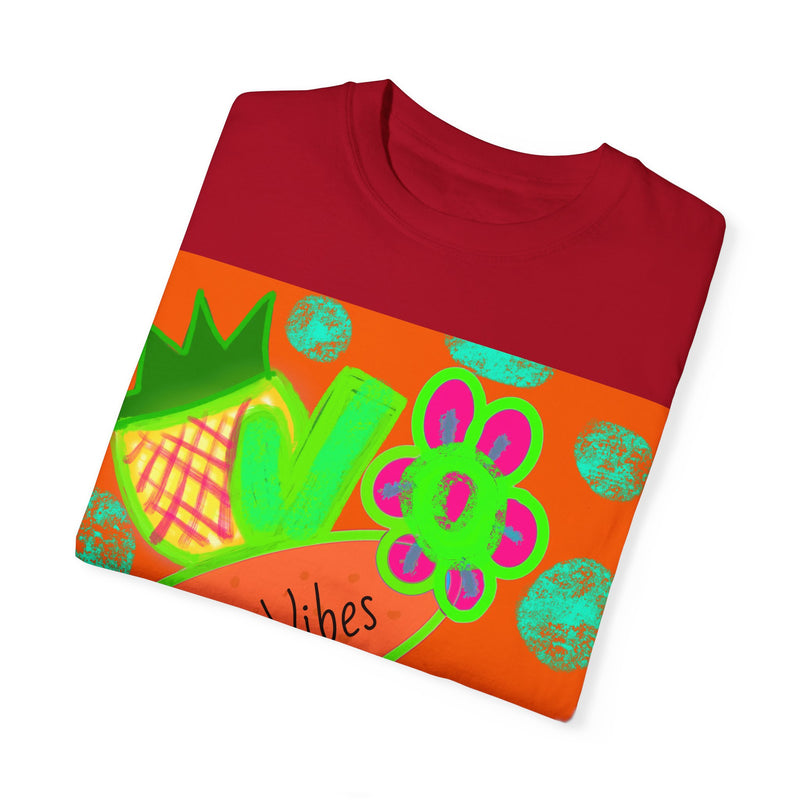 Neon Beach Vibes Unisex Garment-Dyed T-shirt