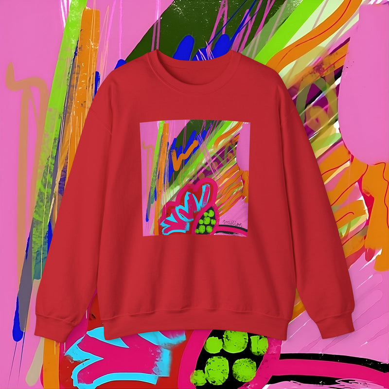 Abstract Frenzy Print Unisex Heavy Blend™ Crewneck Sweatshirt