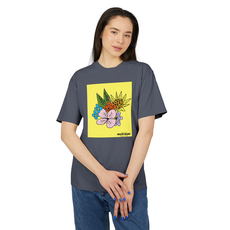 Yellow Flora Unisex Heavy Faded Tee