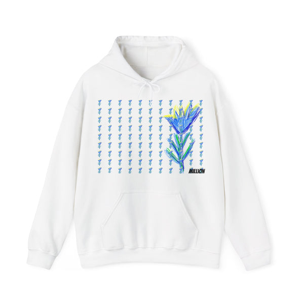 Blue Flower Hooded Sweatshirt Heavy Blend™