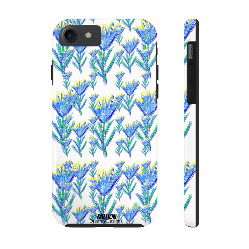 Blue Flower AOP Tough Phone Case