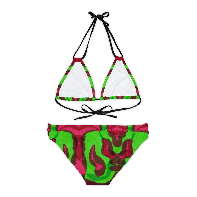 tye dye Strappy Bikini Set (AOP)