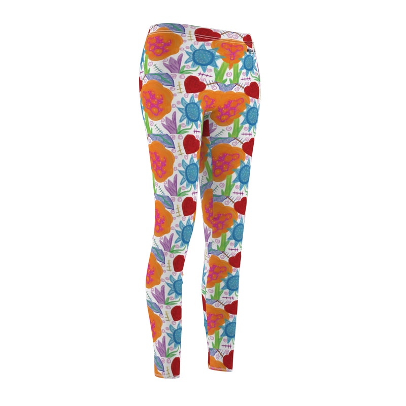 Paint Garden2 Women's Cut & Sew Casual Leggings (AOP)