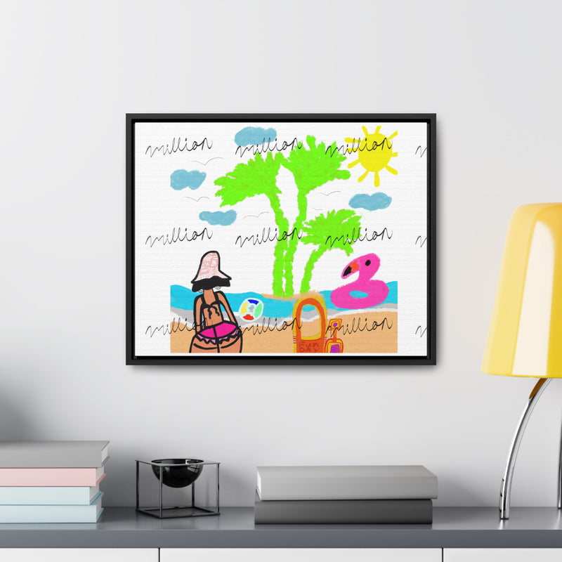 Fun Beach Day Gallery Canvas Wraps, Horizontal Frame