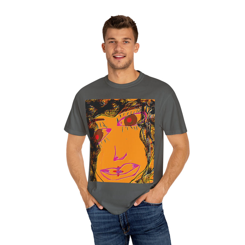 Face Graphic Unisex Garment-Dyed T-shirt