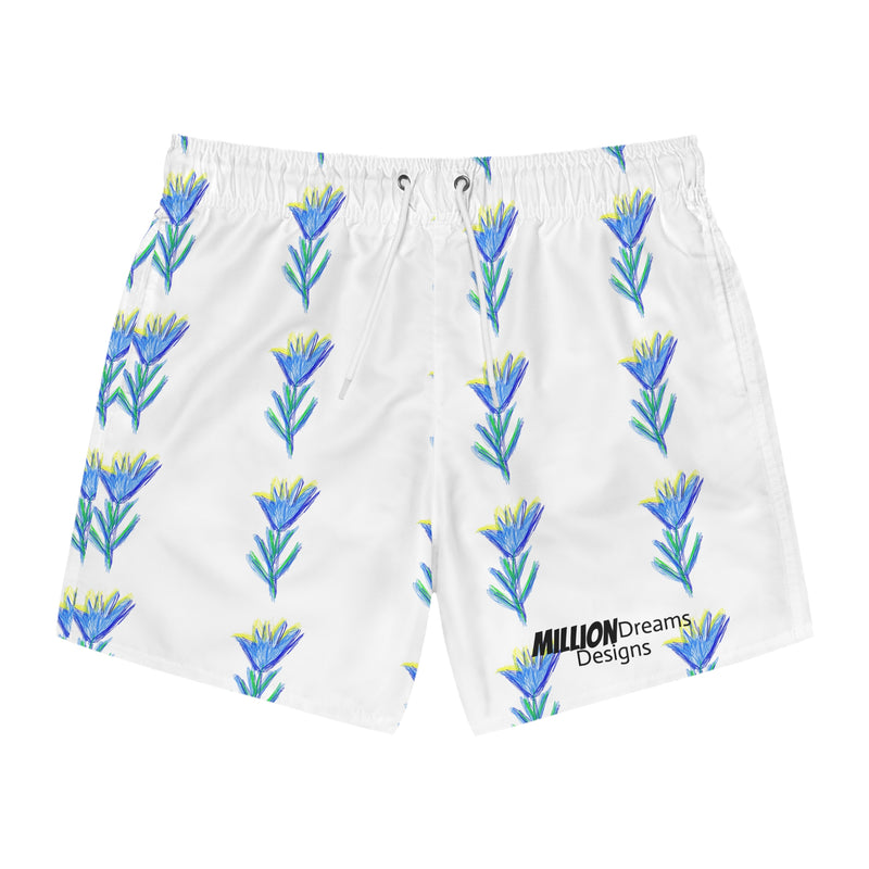 Blue Flower Swim Trunks (AOP)