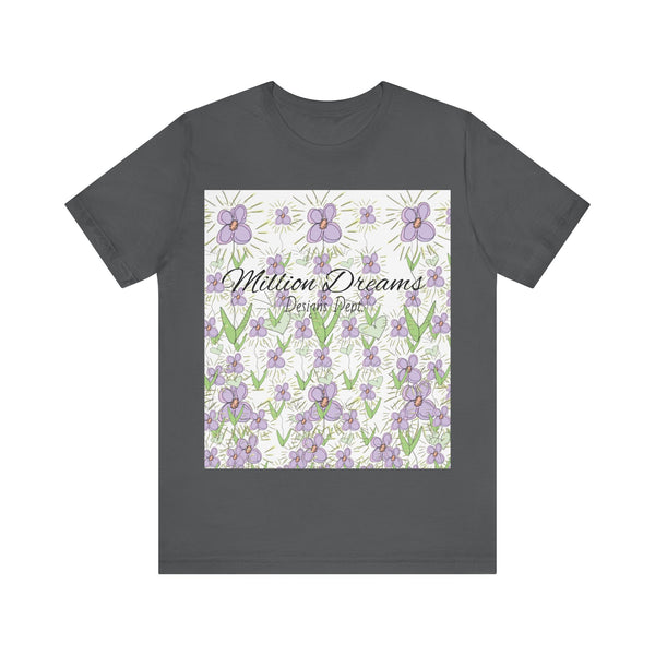 Lavender flowers Jersey  Short Sleeve Tee