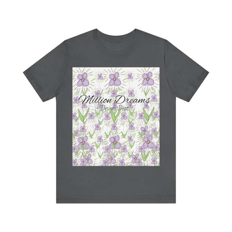 Lavender flowers Jersey  Short Sleeve Tee