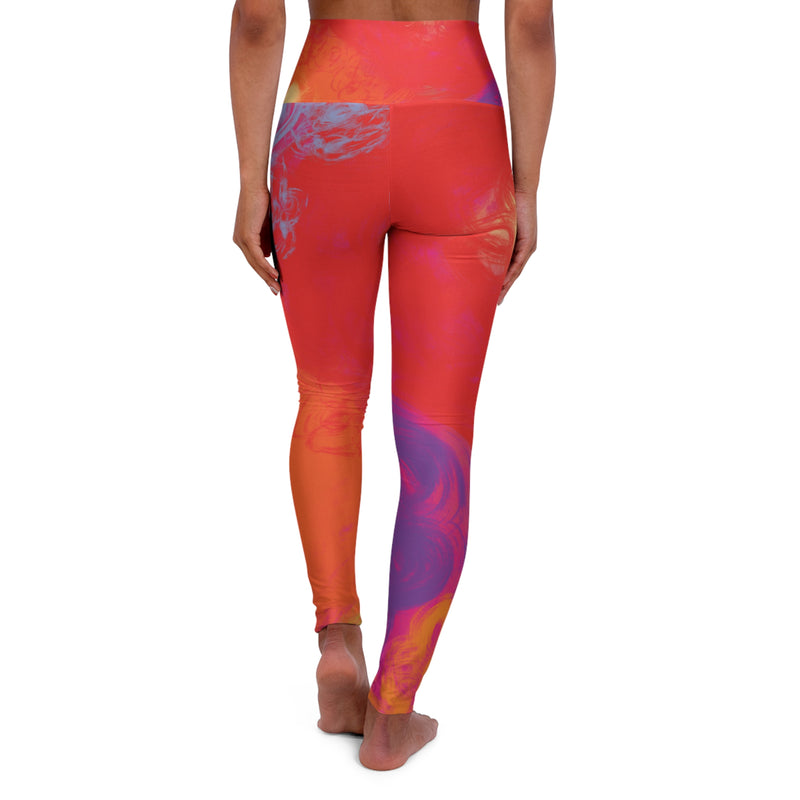 Floral Breeze Waisted Yoga Leggings (AOP)