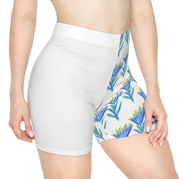 Blue Flower Women's Biker Shorts (AOP)