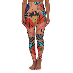 Shapes High Waisted Yoga Leggings (AOP)