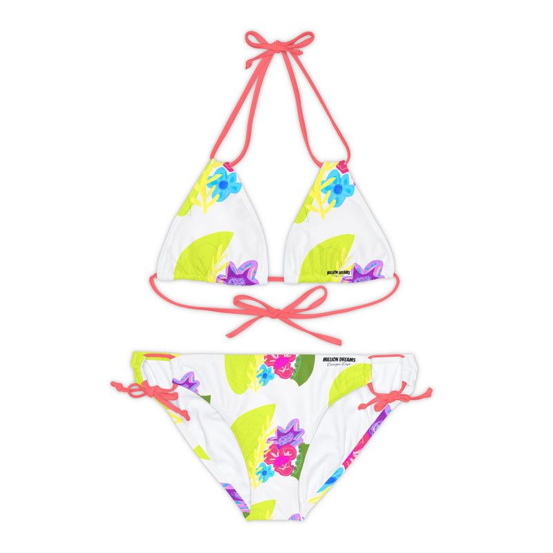 Neon Plants Strappy Bikini Set (AOP)