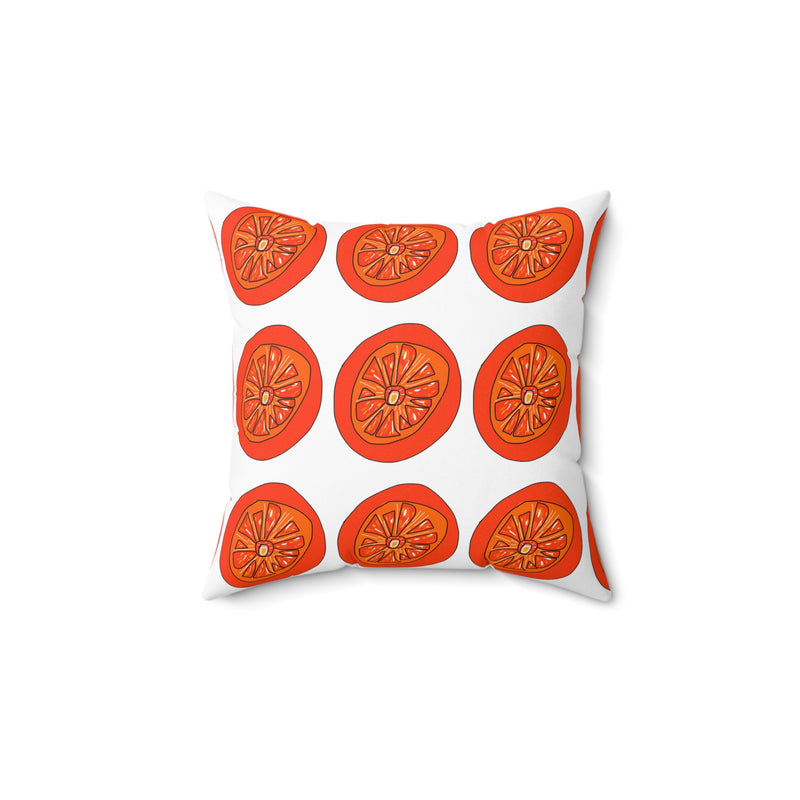 Tangie Orange Spun Polyester Square Pillow