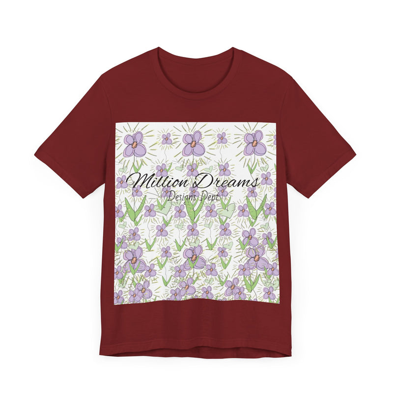 Lavender flowers Jersey  Short Sleeve Tee