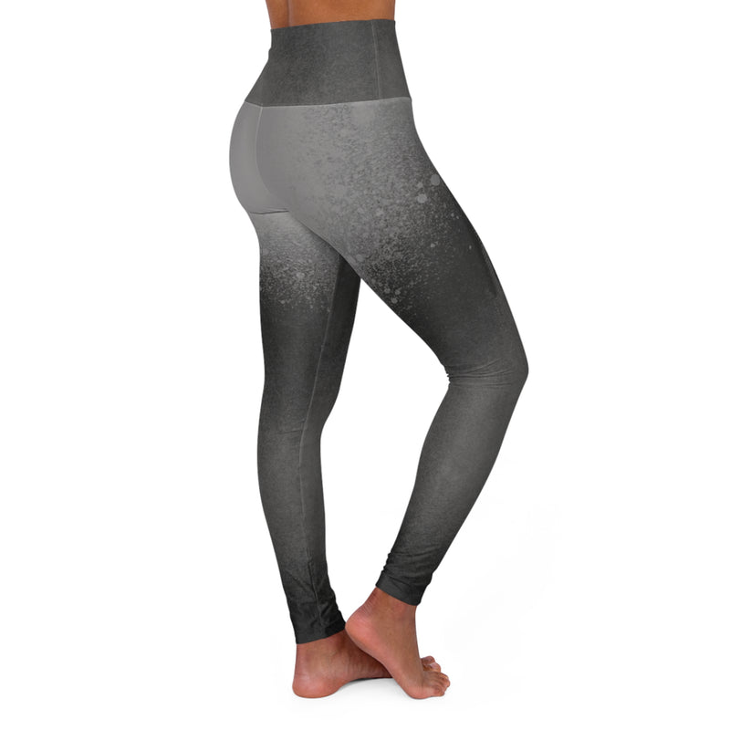 Ash Spray Paint High Waisted Yoga Leggings (AOP)