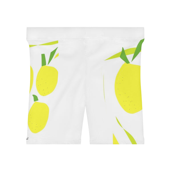 Lemon Yellow Women's Biker Shorts (AOP)