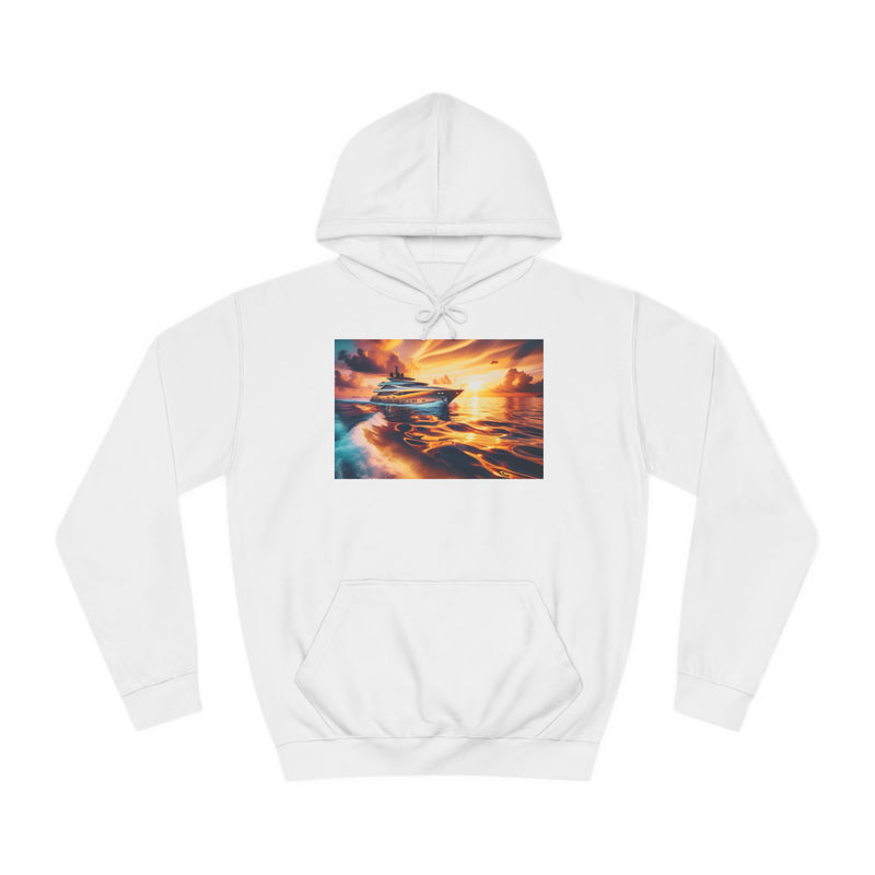 Boat floating Unisex College Hoodie