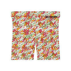 Freestyle Flowers & MDD Logo Women's Biker Shorts (AOP)