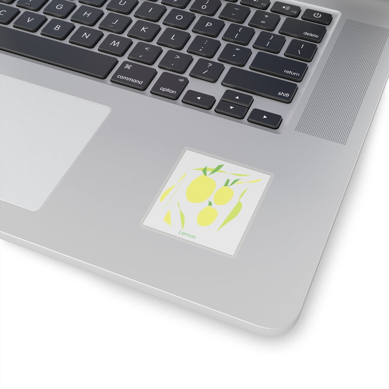 Lemon Yellow Kiss-Cut Stickers