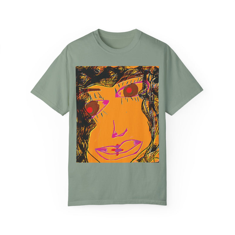 Face Graphic Unisex Garment-Dyed T-shirt