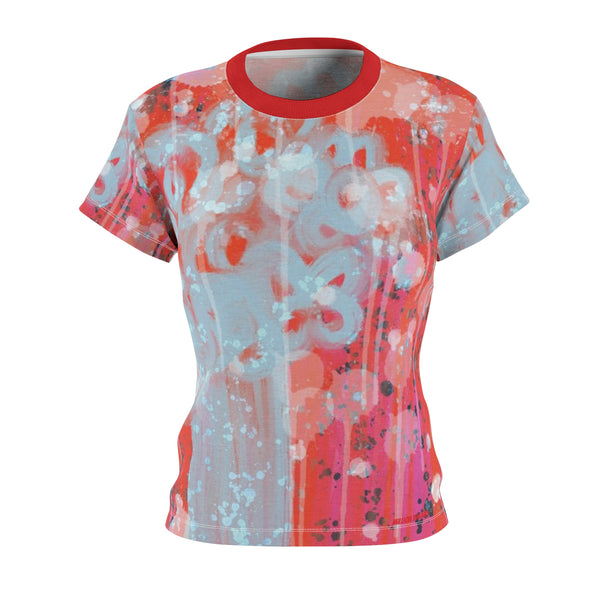 Ice Glaze Portrait Women's Cut & Sew Tee (AOP)