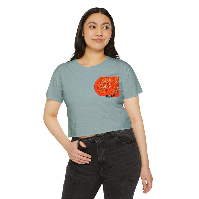 Tangie  Orange Women's Festival Crop Top