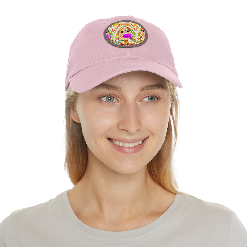 Gum Hat with Leather Patch (Round)