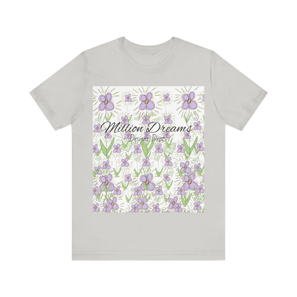 Lavender flowers Jersey  Short Sleeve Tee