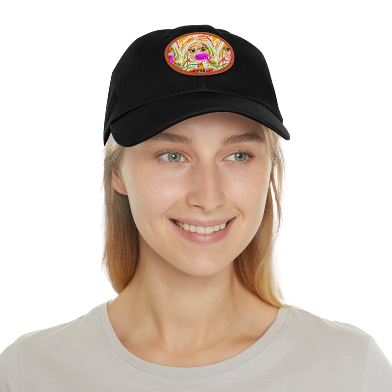 Gum Hat with Leather Patch (Round)