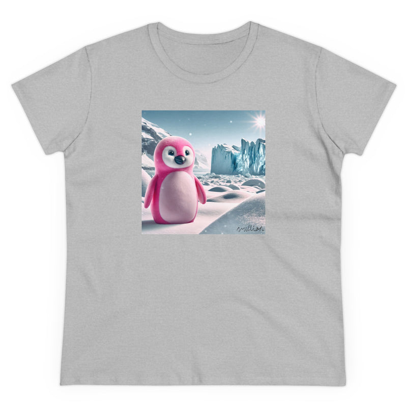 Pink Penguin Women's Midweight Cotton Tee