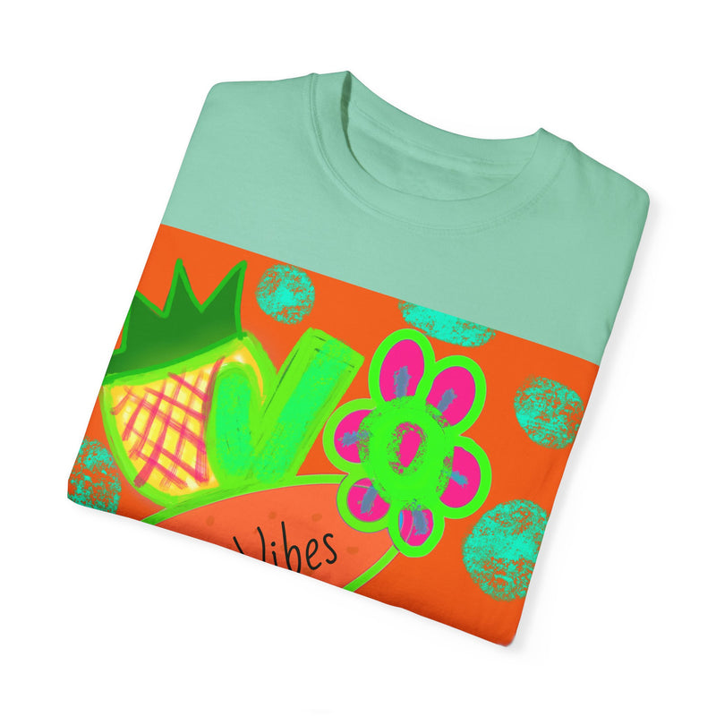 Neon Beach Vibes Unisex Garment-Dyed T-shirt