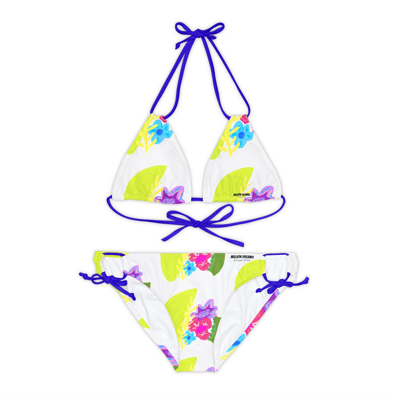 Neon Plants Strappy Bikini Set (AOP)