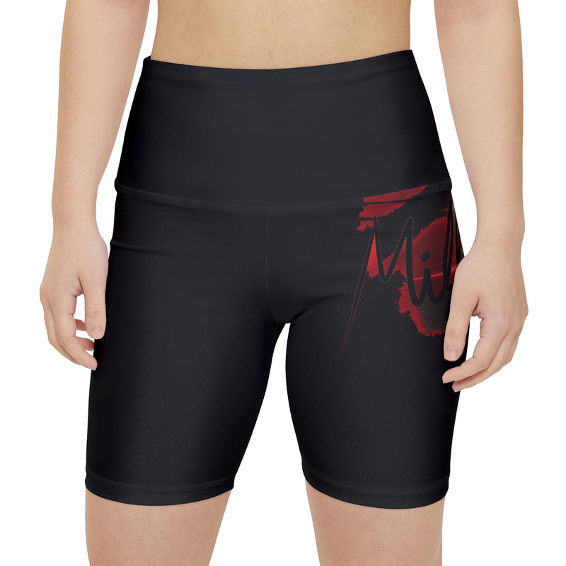 Fiery Million Print Women's Workout Shorts (AOP)