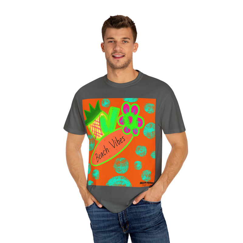 Neon Beach Vibes Unisex Garment-Dyed T-shirt